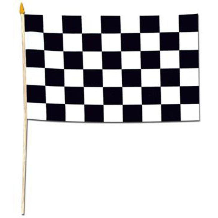 "Racing Flags Rayon With 22-Inch Stick"