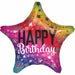 Rainbow Star Birthday Balloon - 19" (5/Pk)