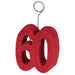 Red Glittered #60 Photo/Balloon Holder