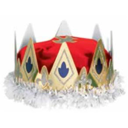 "Red Velour Royal Queens Crown In Bulk"