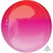 Red & Pink Ombre Orbz Balloons (Set Of 6) - G20 Pkg