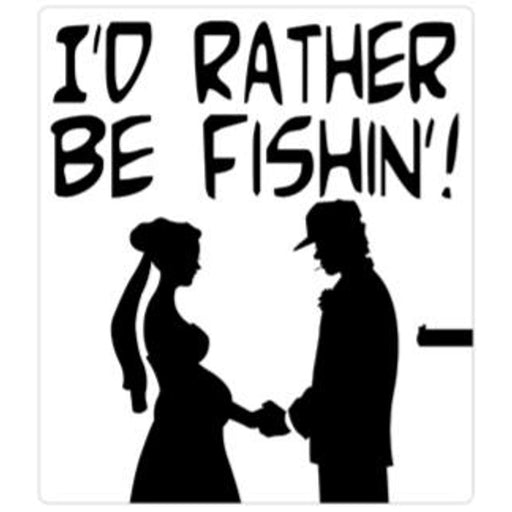 "Redneck Rather Be Fishin' Wedding Sign"