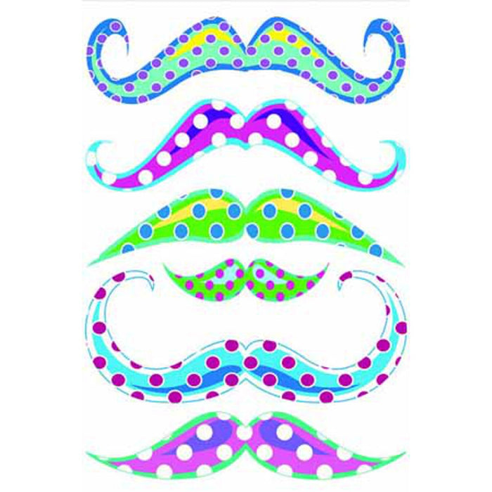 "Regular Polka Glitter Stache By Stachetats"