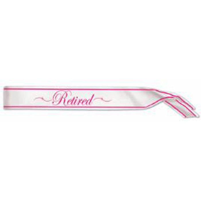 "Retired Satin Sash - 33"X4" - 1/Pk"