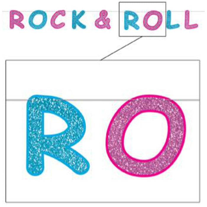 "Rock & Roll Glitter Streamer"