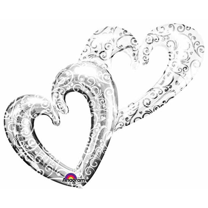 "Romantic Interlocking Hearts Decoration - 72 Pack"