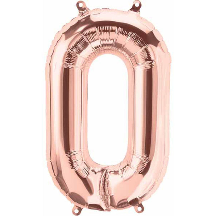 "Rose Gold Letter O - 16 Inch Packaged Decoration (01351)"