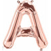 "Rose Gold Letter A - 16" Packaged"