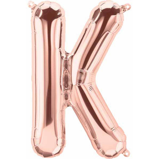 "Rose Gold Letter K - 16" Packaged Gift (01347)"