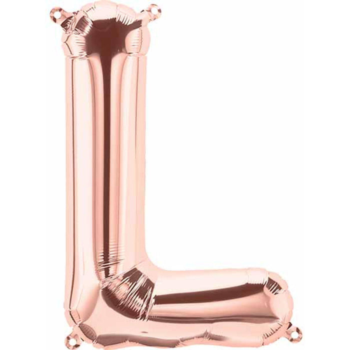 Rose Gold Letter L - 16" Packaged.