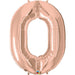 "Rose Gold Number 0 Balloon - 34 Inches"