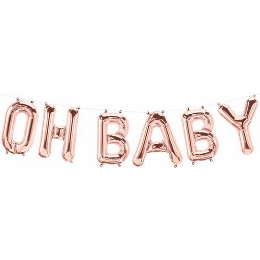 "Rose Gold Oh Baby Balloon Kit - 16""