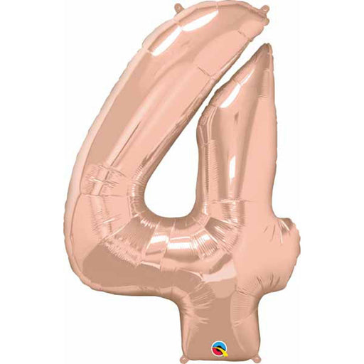 Rose Gold Number #4 Balloon Package (Qual)