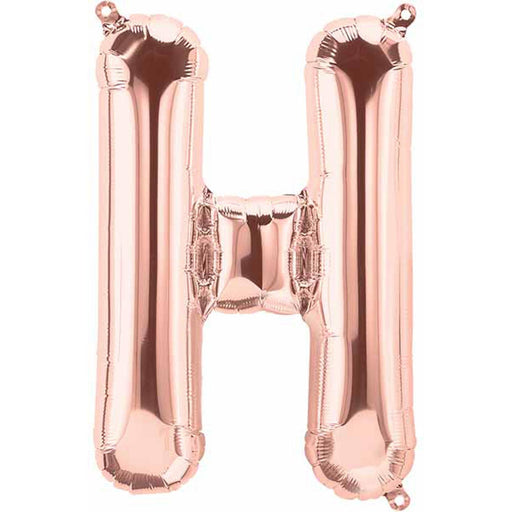 Rose Gold Letter H, 34 Inches.