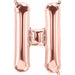 Rose Gold Letter H, 34 Inches.