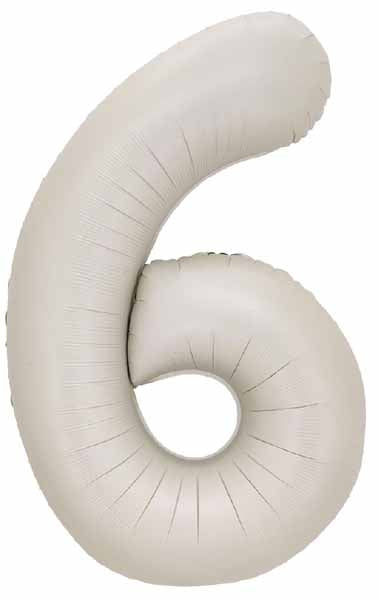 Decochamp 34-Inch Latte Number 6 Balloon