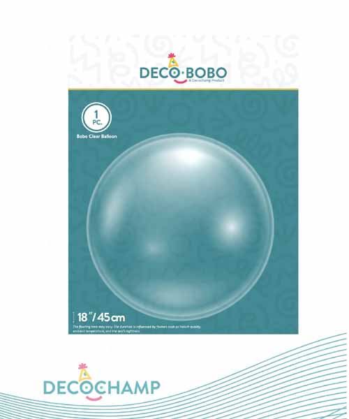 Decochamp Bobo 18-Inch Bubble Balloon, 1 Count
