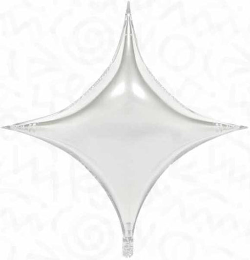DecoChamp 30-Inch Silver Starpoint Foil Balloon, 1 Count