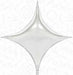 DecoChamp 30-Inch Silver Starpoint Foil Balloon, 1 Count