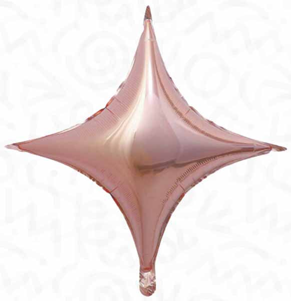 DecoChamp 18-Inch Rose Gold Starpoint Foil Balloons, 5-Pack