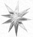 DecoChamp Clear Starburst Foil Balloon, 26 Inch