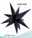 DecoChamp 60-Inch Black Starburst Foil Balloon
