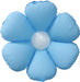 DecoChamp 24-Inch Blue and White Flower Foil Balloons, 2-Pack