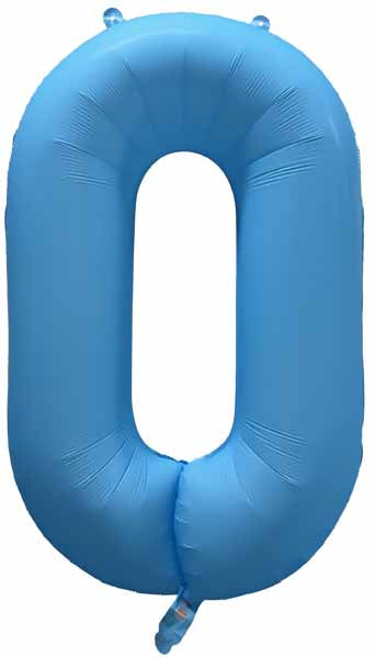 Decochamp 34" Neon Blue Number 0 Balloon