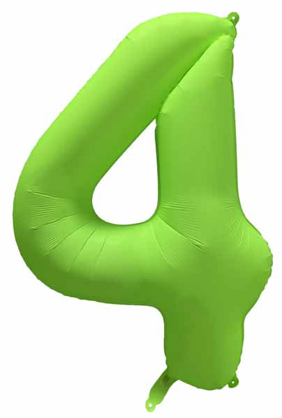 Decochamp 34-Inch Neon Green Number 4 Balloon