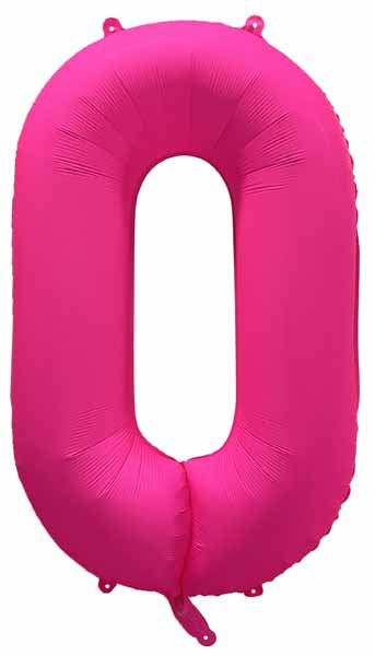 Decochamp 34-Inch Neon Pink Number 0 Balloon
