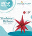 Decochamp Red Starburst Foil Balloon, 26 Inch