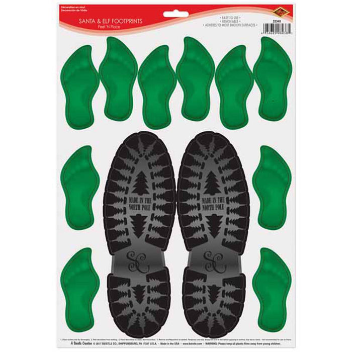 "Santa & Elf Footprint Decals"