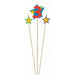 Number 3 Star Candle Stick (9/Pk)