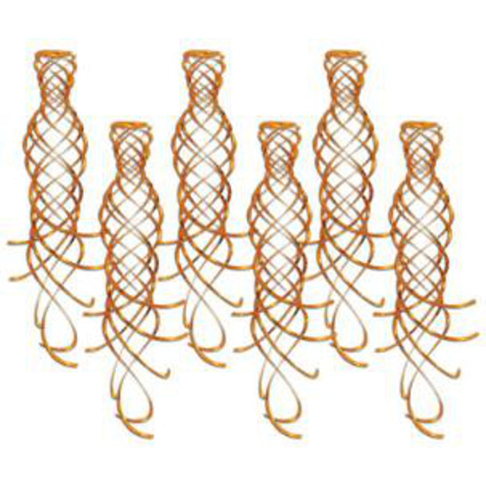 Shimmering 20" Orange Whirls (Pack Of 6)