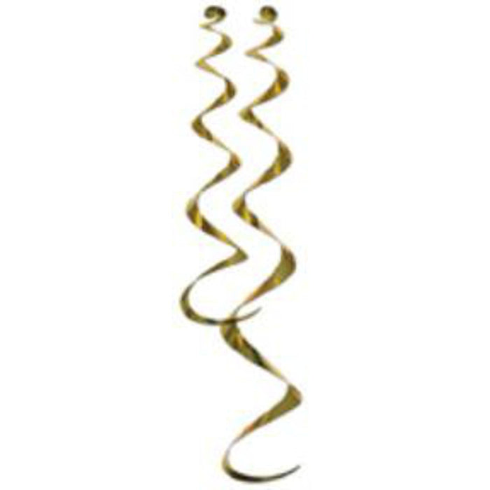 Shiny And Festive Twirly Whirlys Gold (6Pk)