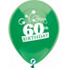 Funsational 12" Happy 60th Birthday Shooting Stars Latex Balloons (8/Pk)