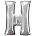 "Silver Foil Letter H Shape - 16 Inches (L16)"