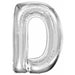 "Silver Foil Letter D - 34 Inches"