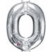 "Silver Letter O Balloon - 33" L34 Shape"