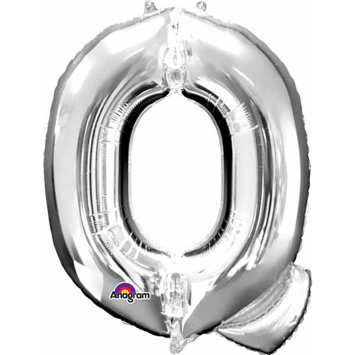 Silver Letter Q 16" Shape Package - L16