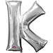 "Silver Letter K Shape - 16 Inches (L16)"