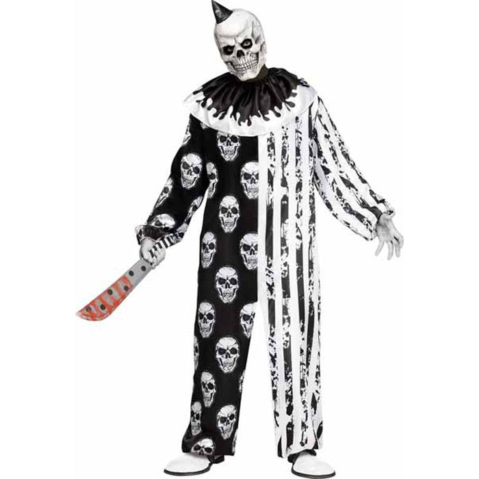 Skele-Clown Halloween  Costume for Adults (1/Pk)