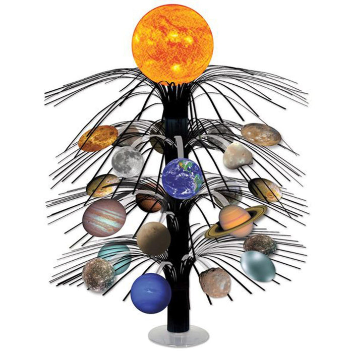 "Sparkling Solar System Centerpiece - Perfect For Space-Themed Parties!"