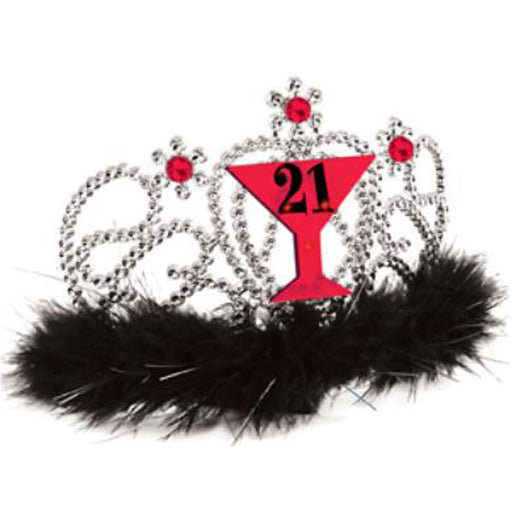 Radiant 21 Plastic Light Up "21" Tiara (1/Pk)