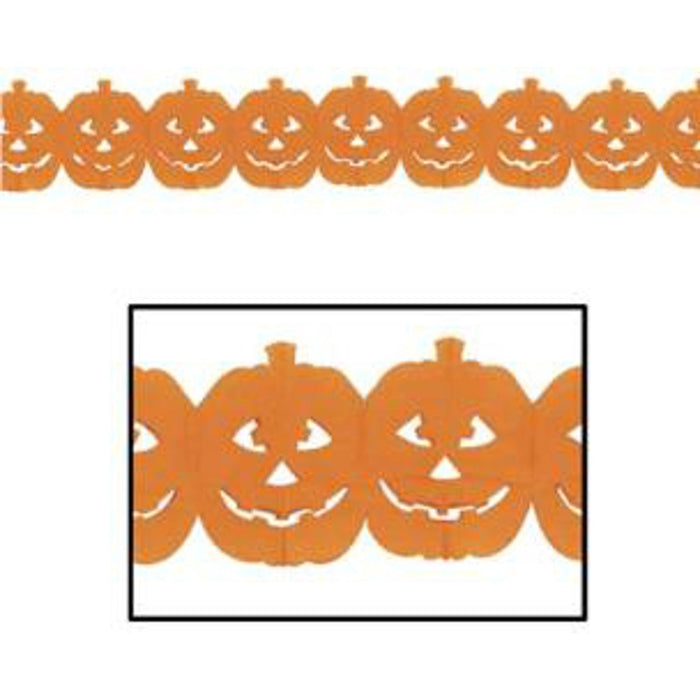 Spooky Jack O Lantern Garland