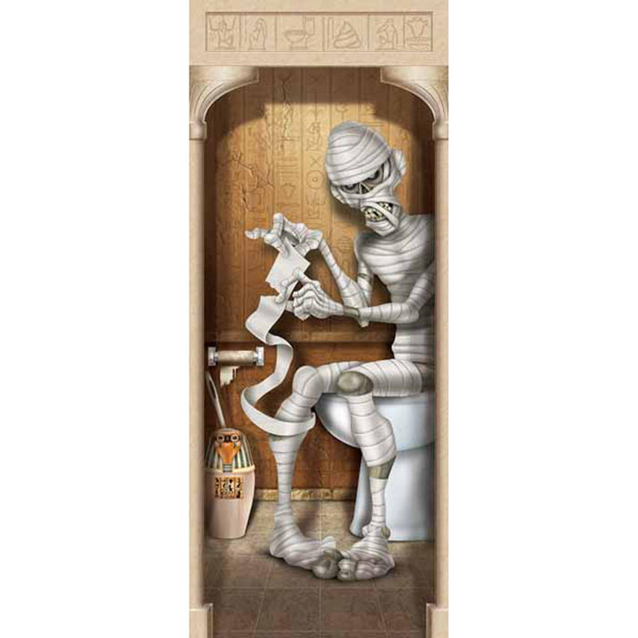 Spooky Mummy Restroom Door Cover