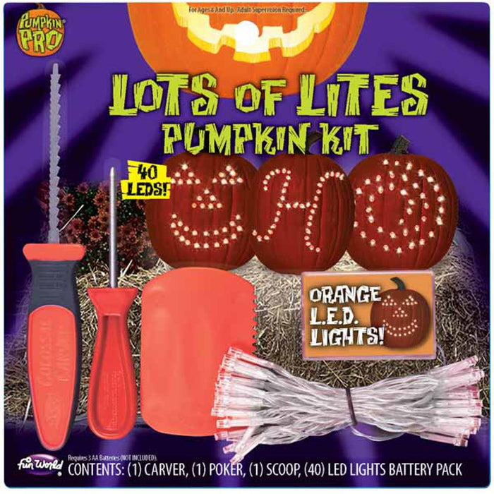 "Spooky Pumpkin Kit With Orange Leds"