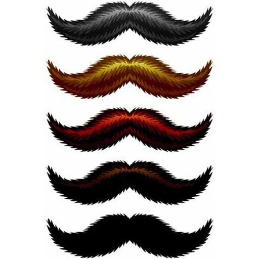 Stachetats Natural Mustache Temporary Tattoos - Regular Size.