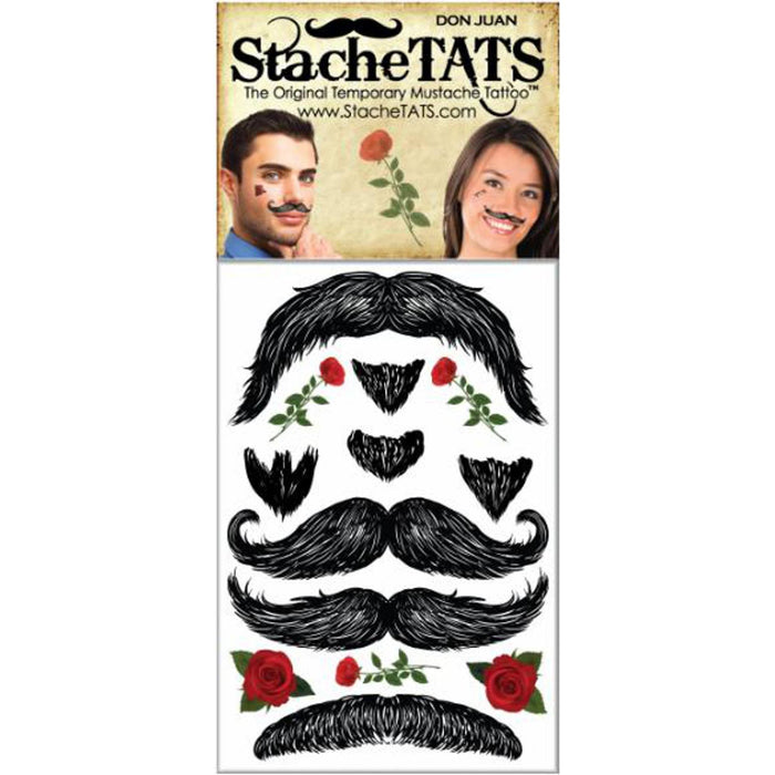 "Stachetats Regular Don Juan - Bold Mustache Stickers"