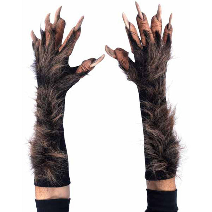 "Stay Warm And Stylish With Brown Wolf Gloves (New)"